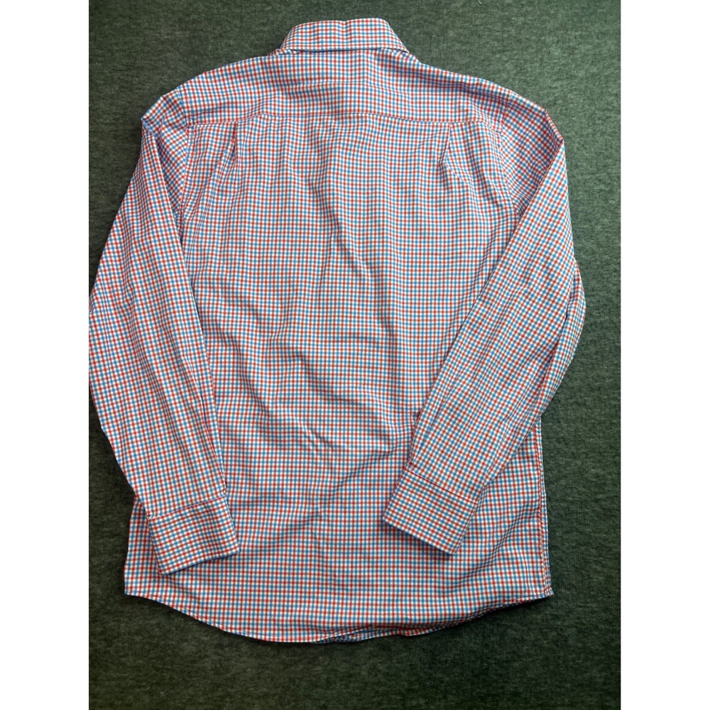 Southern Tide Intercoastal Mens Small Red Blue Gingham Stretch Button Down Shirt - Picture 3 of 12
